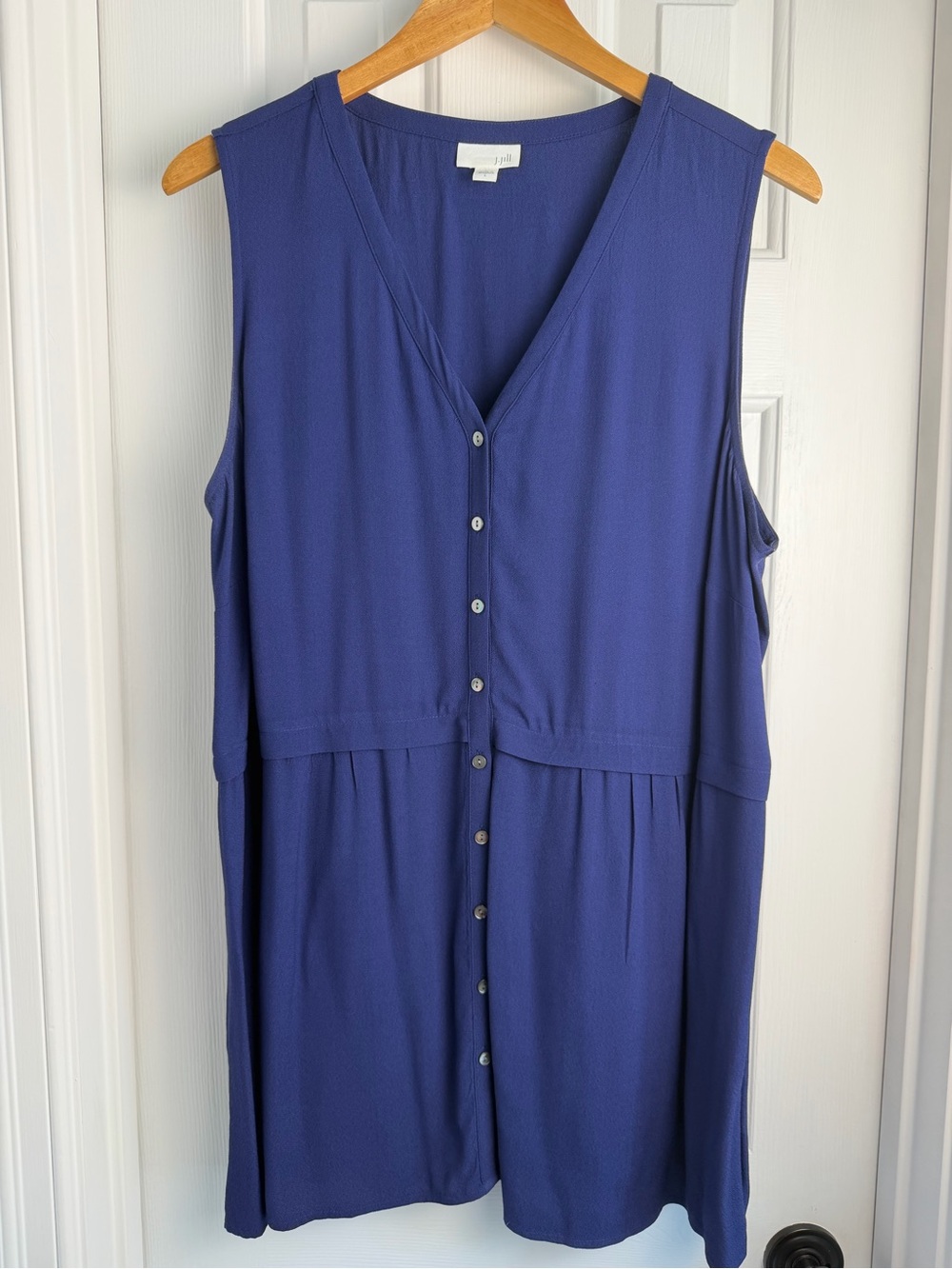 J. Jill Womens Sleeveless Button-front Tunic Top EUC